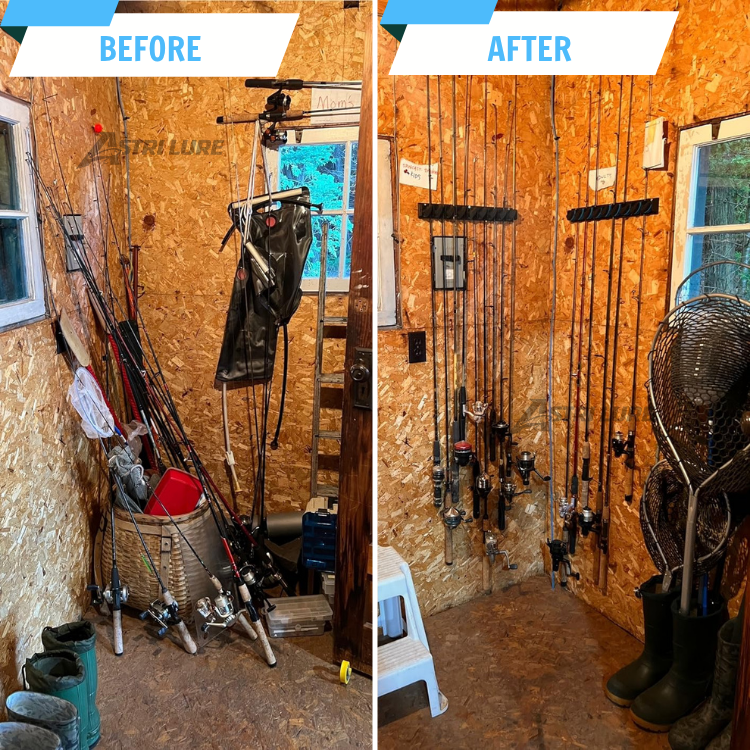 AstriLure™ Fishing Rod Rack - Saving Space