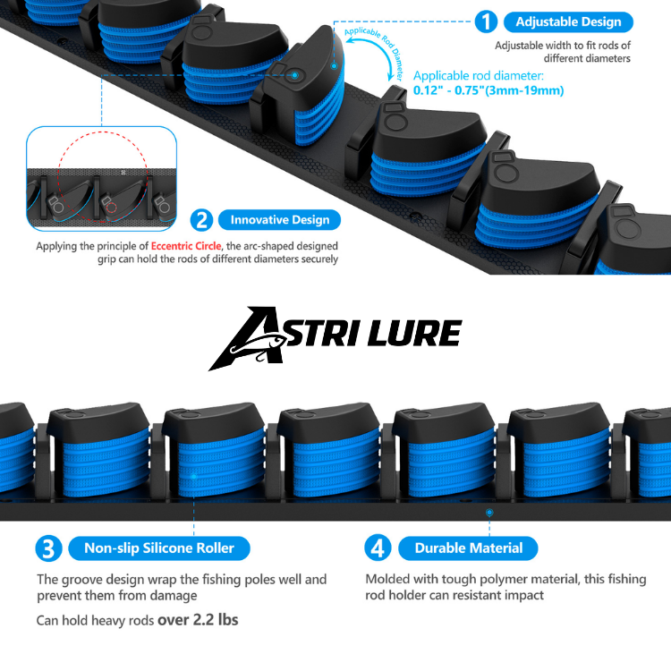 AstriLure™ Fishing Rod Rack - Saving Space