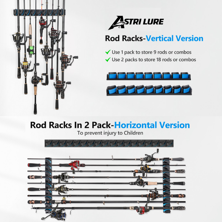 AstriLure™ Fishing Rod Rack - Saving Space